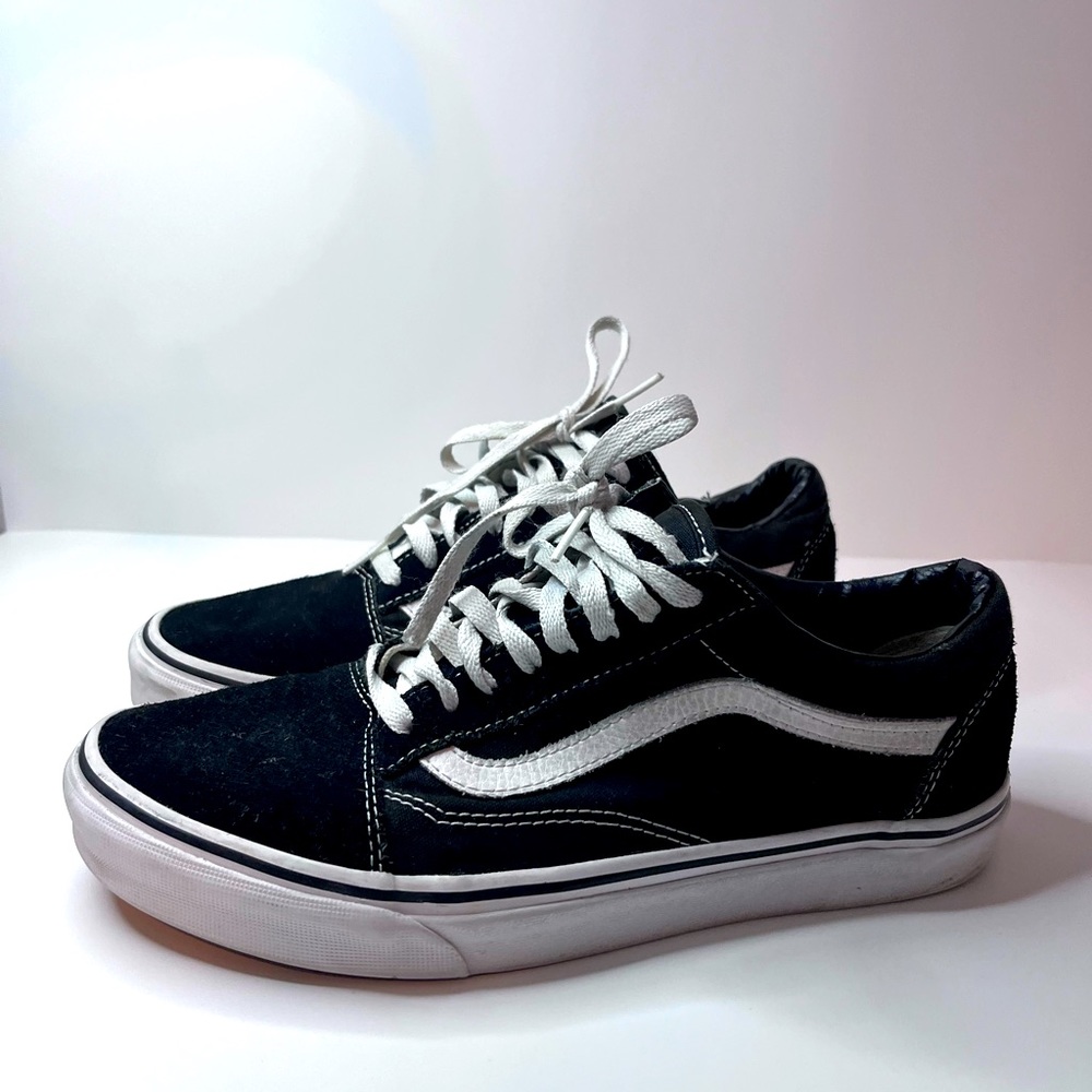 Vans Black Suede & Canvas Old Skool Classic Shoes A